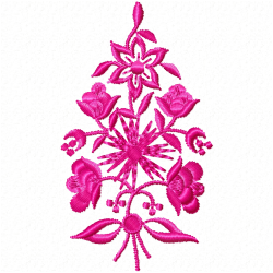 Flowers And Tree Embroidery Design 12